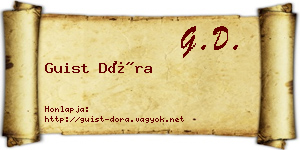 Guist Dóra névjegykártya